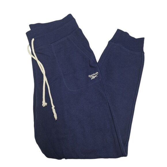 Reebok Jogger Sweatpants Blue Tie Waist Youth Medium Casual Lounge Wear Medium - Picture 2 of 6